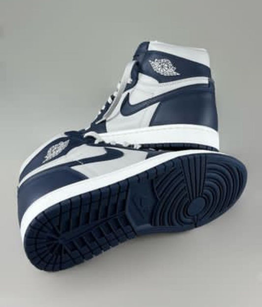 AIR JORDAN 1 RETRO HIGH / GRAY-NAVY BLUE