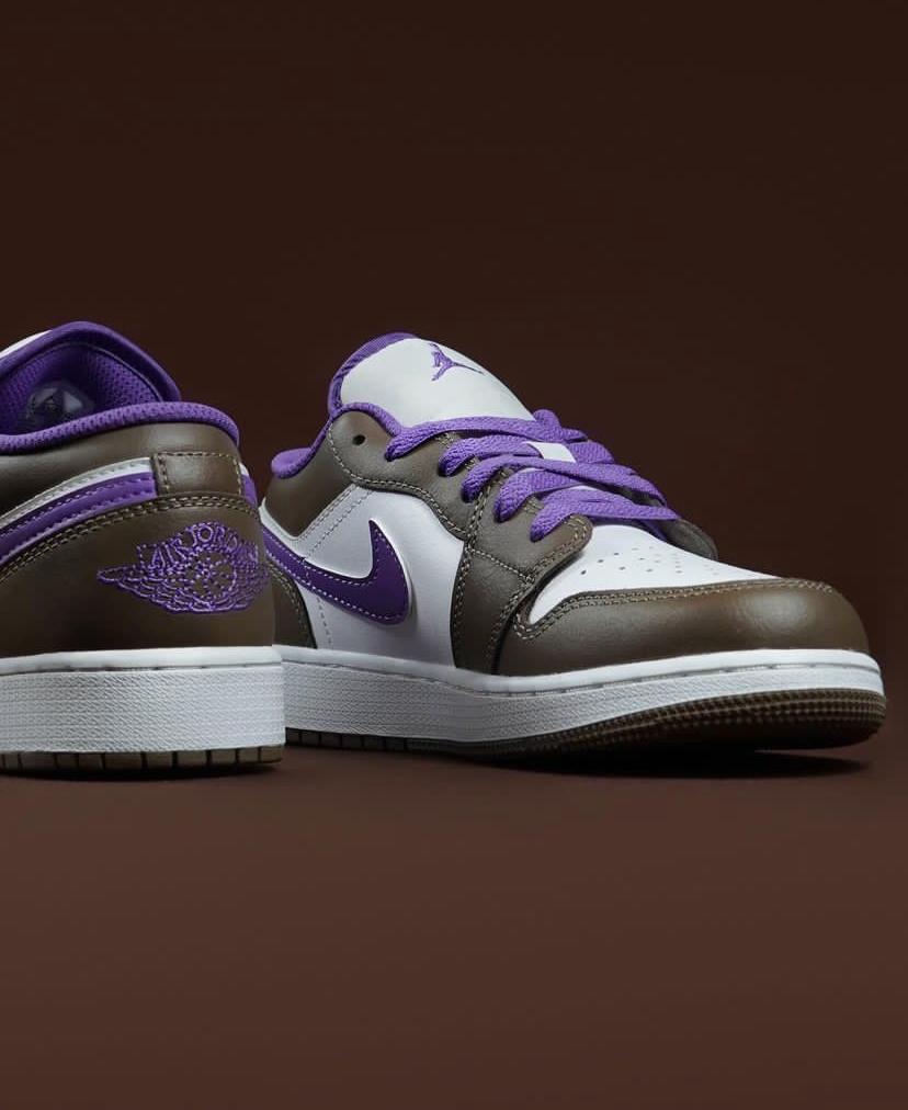 AIR JORDAN 1 low  /Purple-white-brown